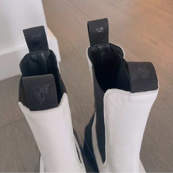 off white leather boots - Picture 2 of 5